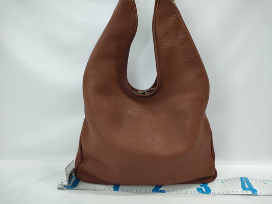 HERMES Masai PM Evergrain Shoulder Bag in Brown with Gold Hardware, Size C