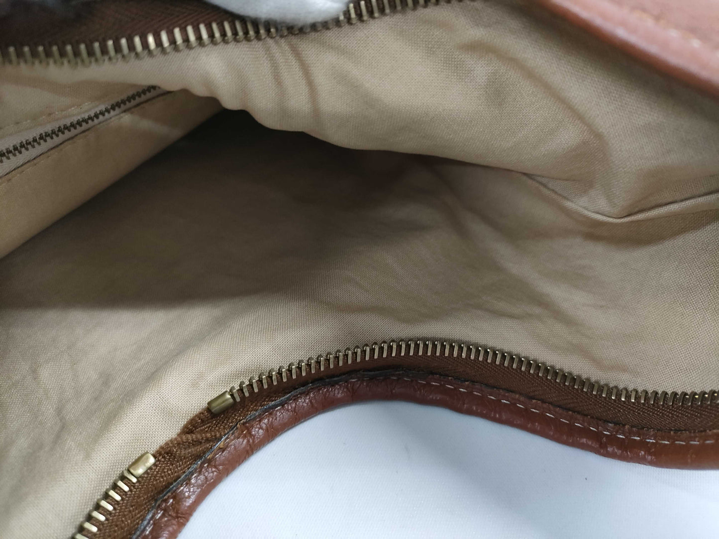 HERMES Masai PM Evergrain Shoulder Bag in Brown with Gold Hardware, Size C
