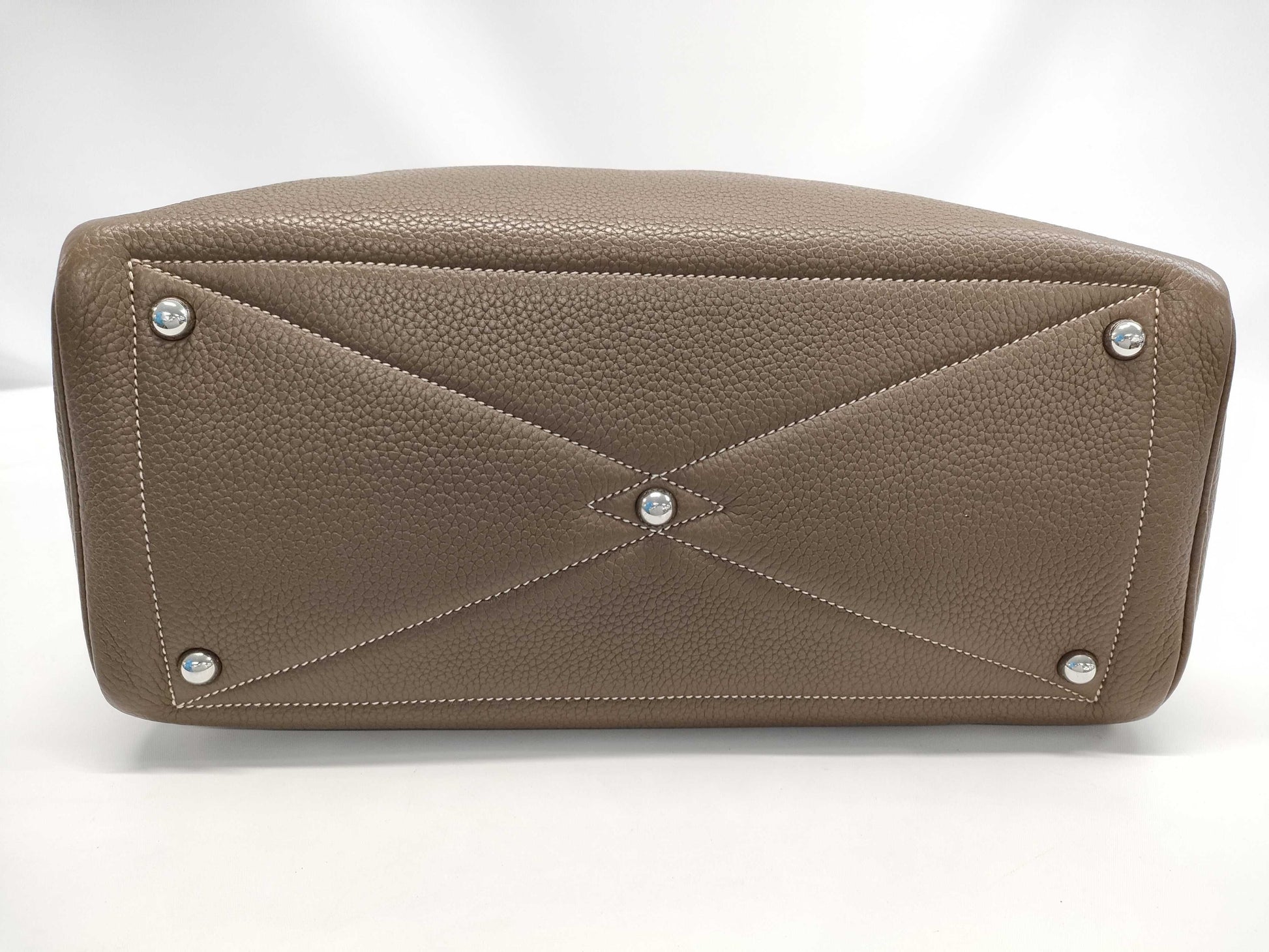 HERMES HERMES Victoria 35 Taurillon Etoupe Tote Bag