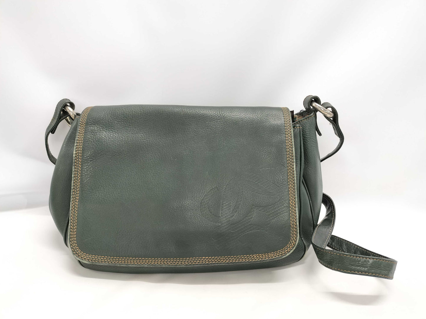 LOEWE Green Anagram Shoulder Bag