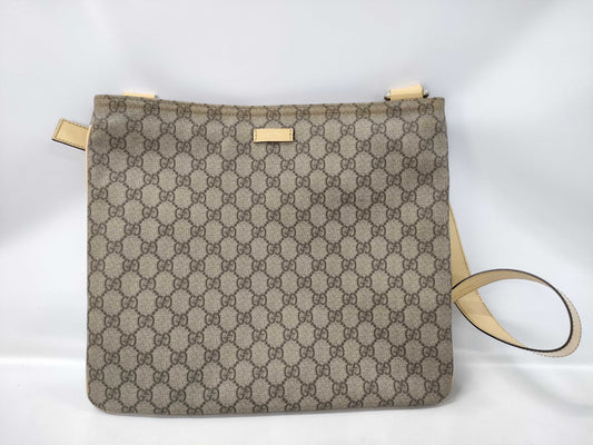 GUCCI GG Supreme Beige Shoulder Bag