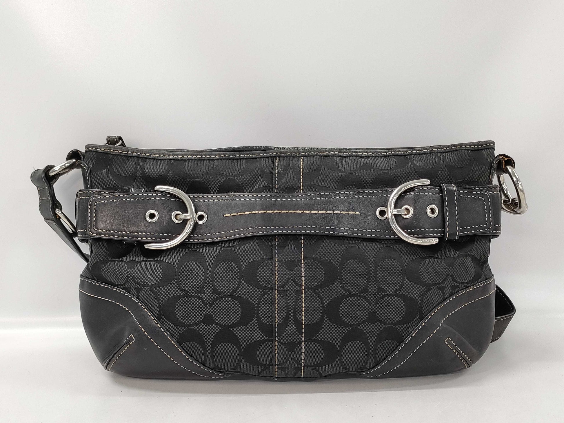 COACH Shoulder Bag Black Signature M0968-F07077 Shoulder Bag