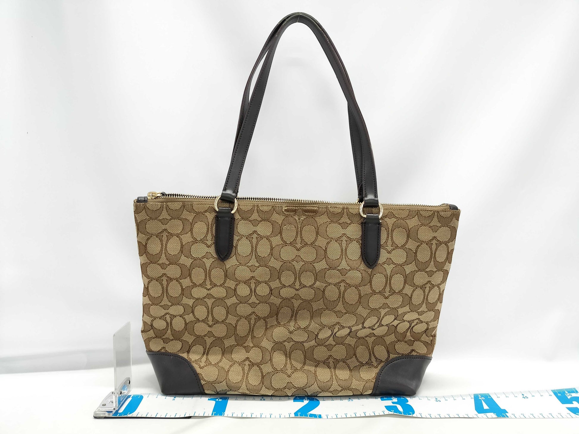 COACH Tote Bag Beige Signature A1811-F29958 Tote Bag