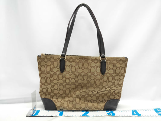 COACH Tote Bag Beige Signature A1811-F29958 Tote Bag