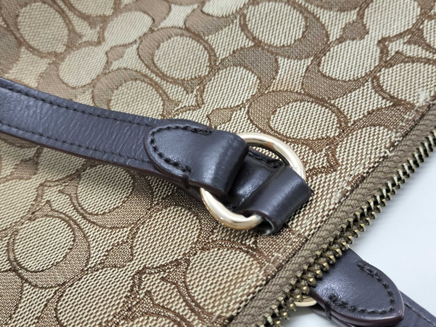 COACH Tote Bag Beige Signature A1811-F29958 Tote Bag
