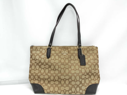 COACH Tote Bag Beige Signature A1811-F29958 Tote Bag