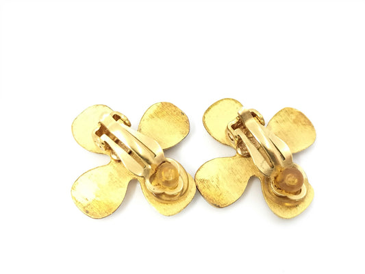 CHANEL CHANEL Coco Mark Clover Earrings