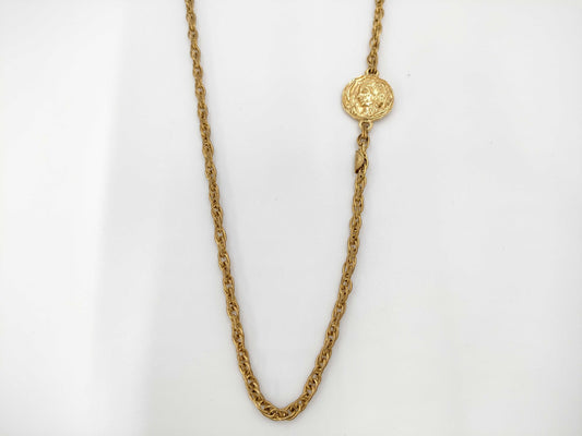 CHANEL CHANEL engraved Coco Medal necklace necklace