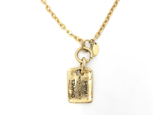 CHANEL CAMBON Necklace GP Gold Necklace Necklace