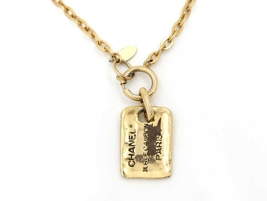 CHANEL CAMBON Necklace GP Gold Necklace Necklace