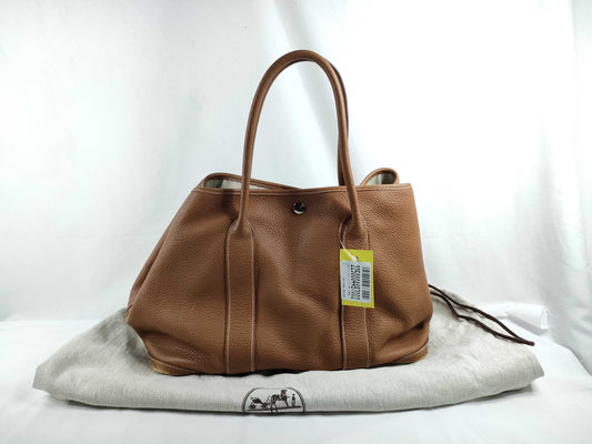 HERMES Garden Party Hermes Garden Party MM □N Stamped Tote Bag