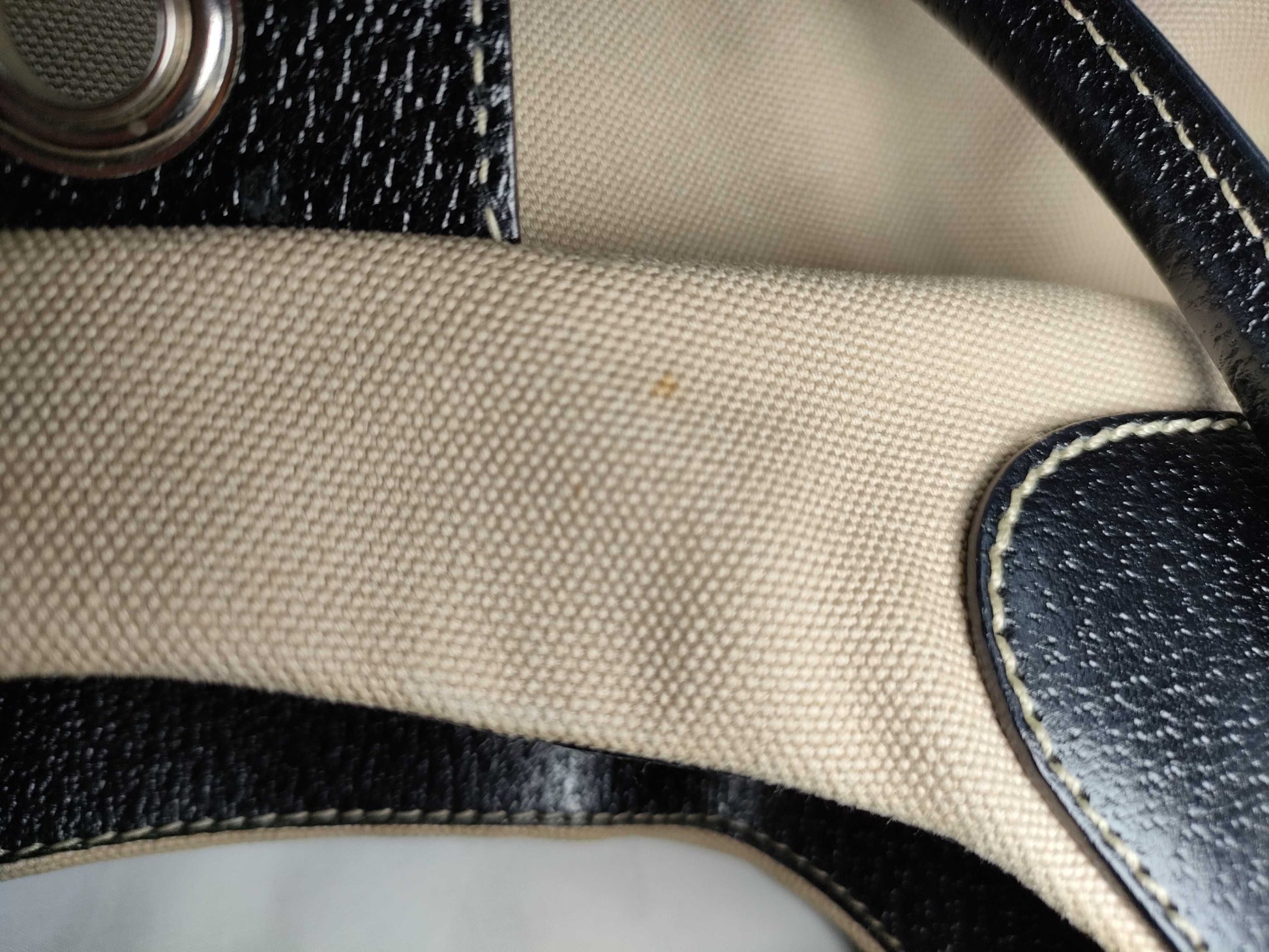 PRADA Prada Canvas Leather Handbag