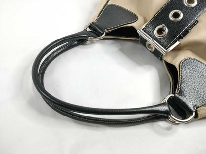 PRADA Prada Canvas Leather Handbag
