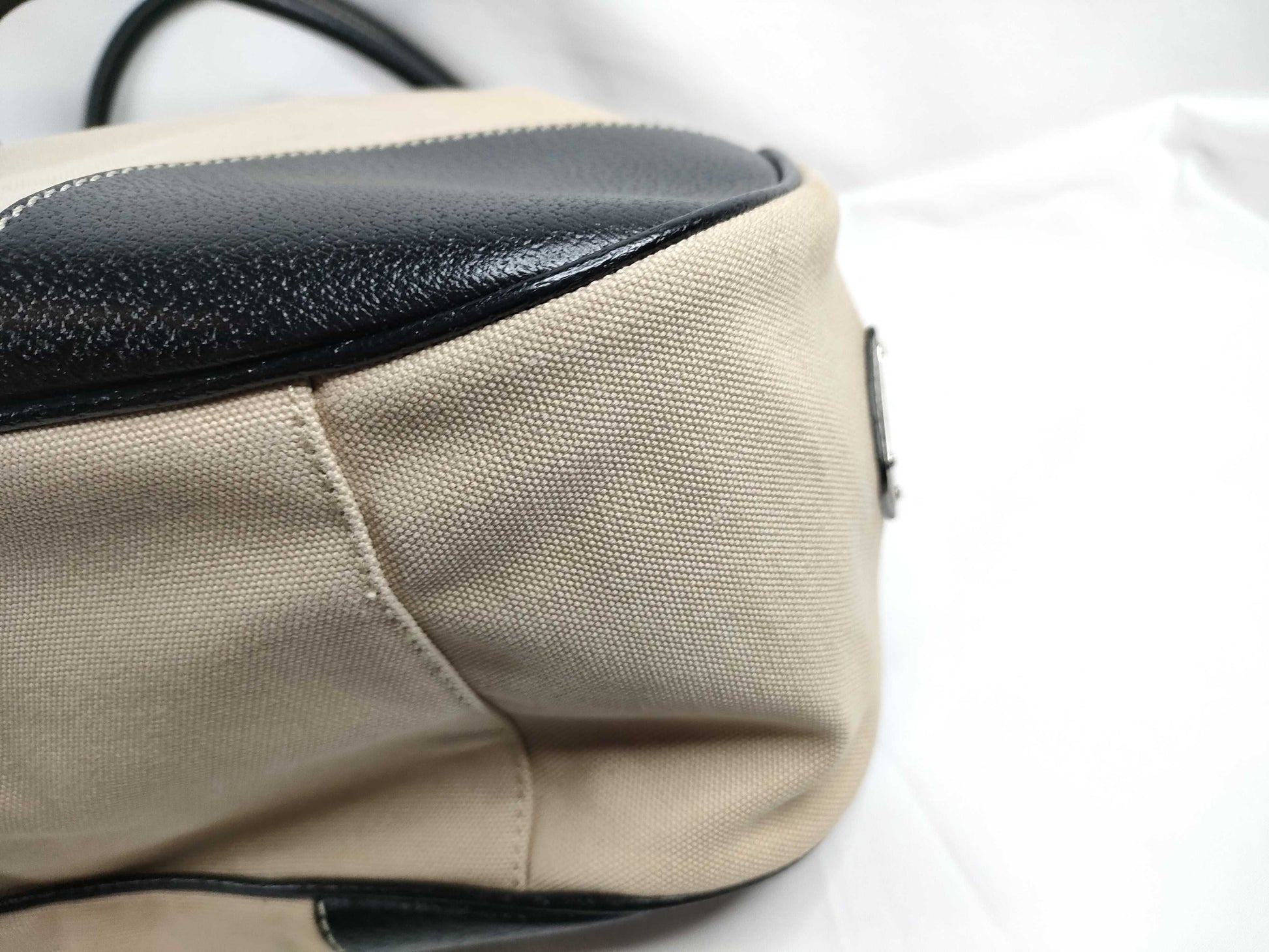 PRADA Prada Canvas Leather Handbag