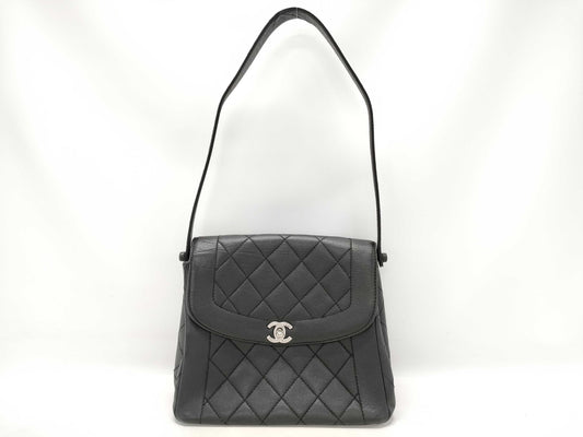 CHANEL Caviar Skin One-Shoulder Handbag 6340184 Seal