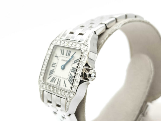 Cartier Santos de Cartier SM WF9003Y8 270080048CE Quartz 18K Gold Women's Watch