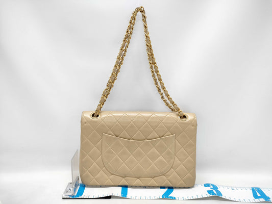 CHANEL Matelasse Matelasse 26 Double Flap Beige Shoulder Bag