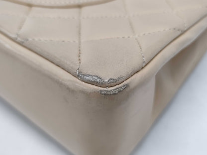 CHANEL Matelasse Matelasse 26 Double Flap Beige Shoulder Bag