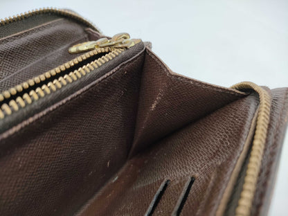 LOUIS VUITTON Damier Porte Monnaie Zippy Wallet Long Wallet