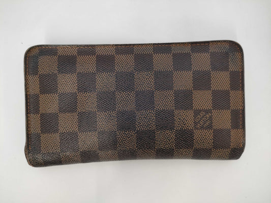 LOUIS VUITTON Damier Porte Monnaie Zippy Wallet Long Wallet