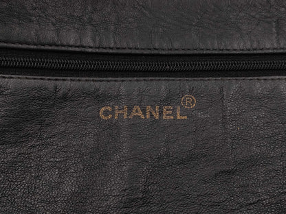 CHANEL CHANEL Leather Chain Shoulder Tote Bag with Large Coco Mark