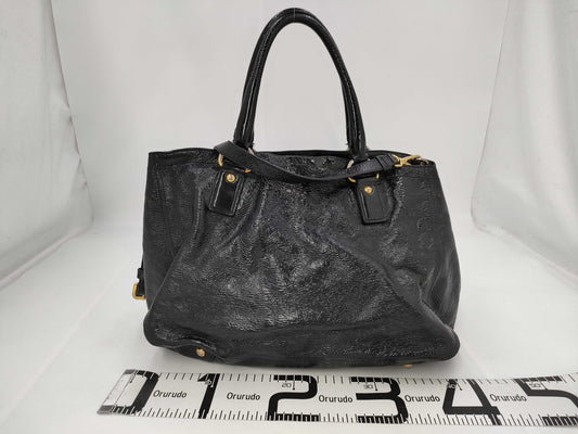 PRADA PRADA Patent Leather Hand Shoulder Tote Bag 2WAY Bag