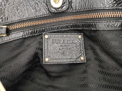 PRADA PRADA Patent Leather Hand Shoulder Tote Bag 2WAY Bag