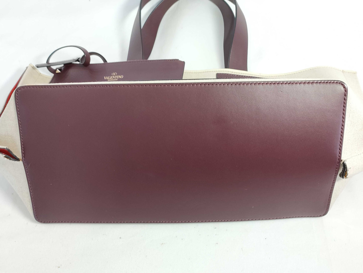 VALENTINO RED VALENTINOV logo tote bag