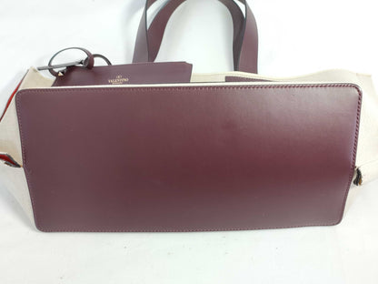 VALENTINO RED VALENTINOV logo tote bag