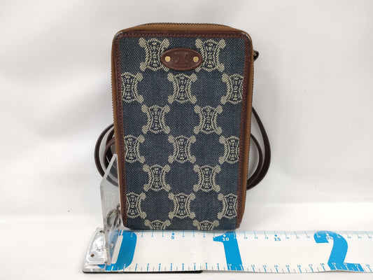 CELINE Denim Pouch Shoulder Bag