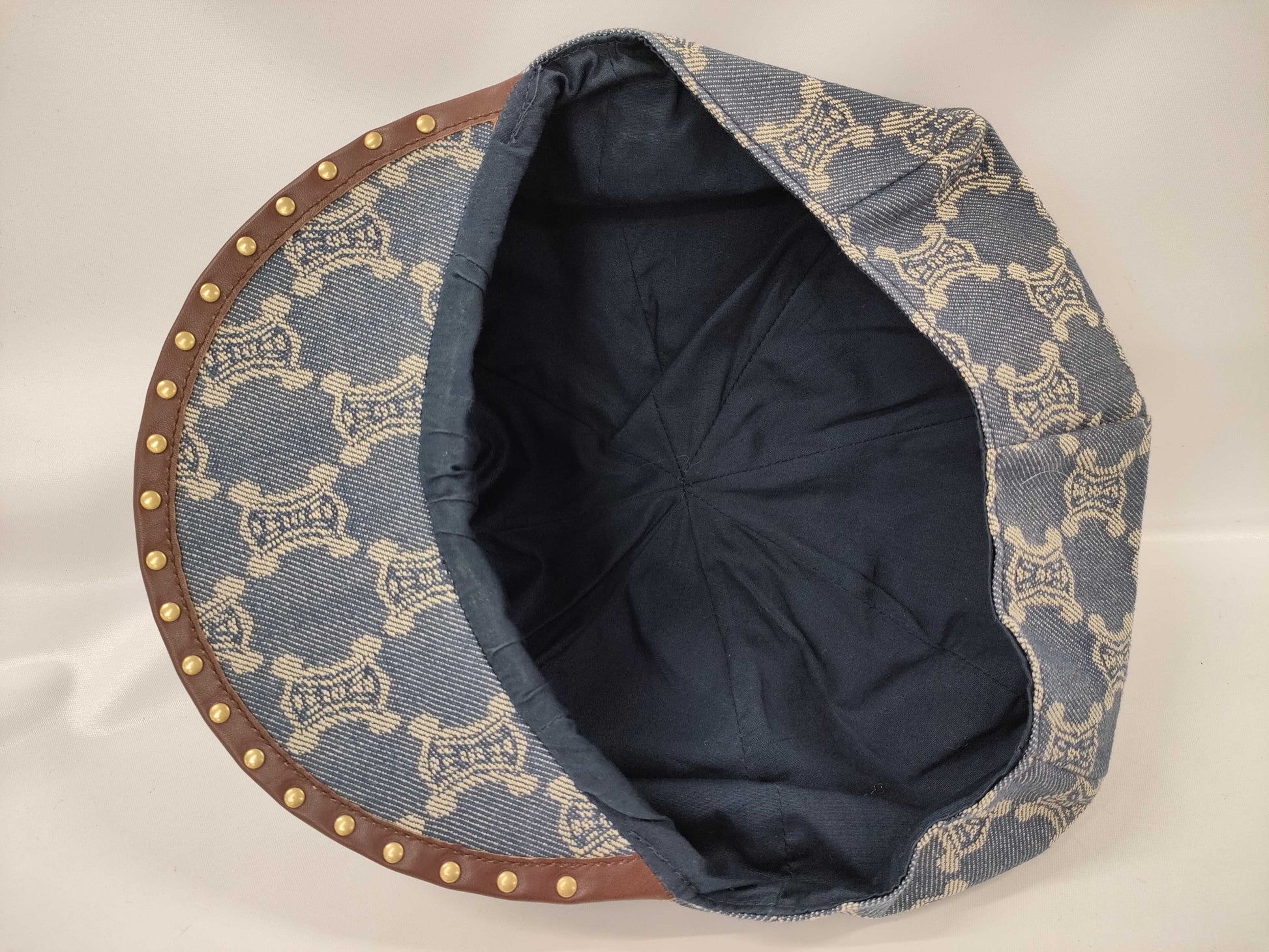 CELINE Paris Macadam Newsboy Cap, Navy, Size M, Other Accessories