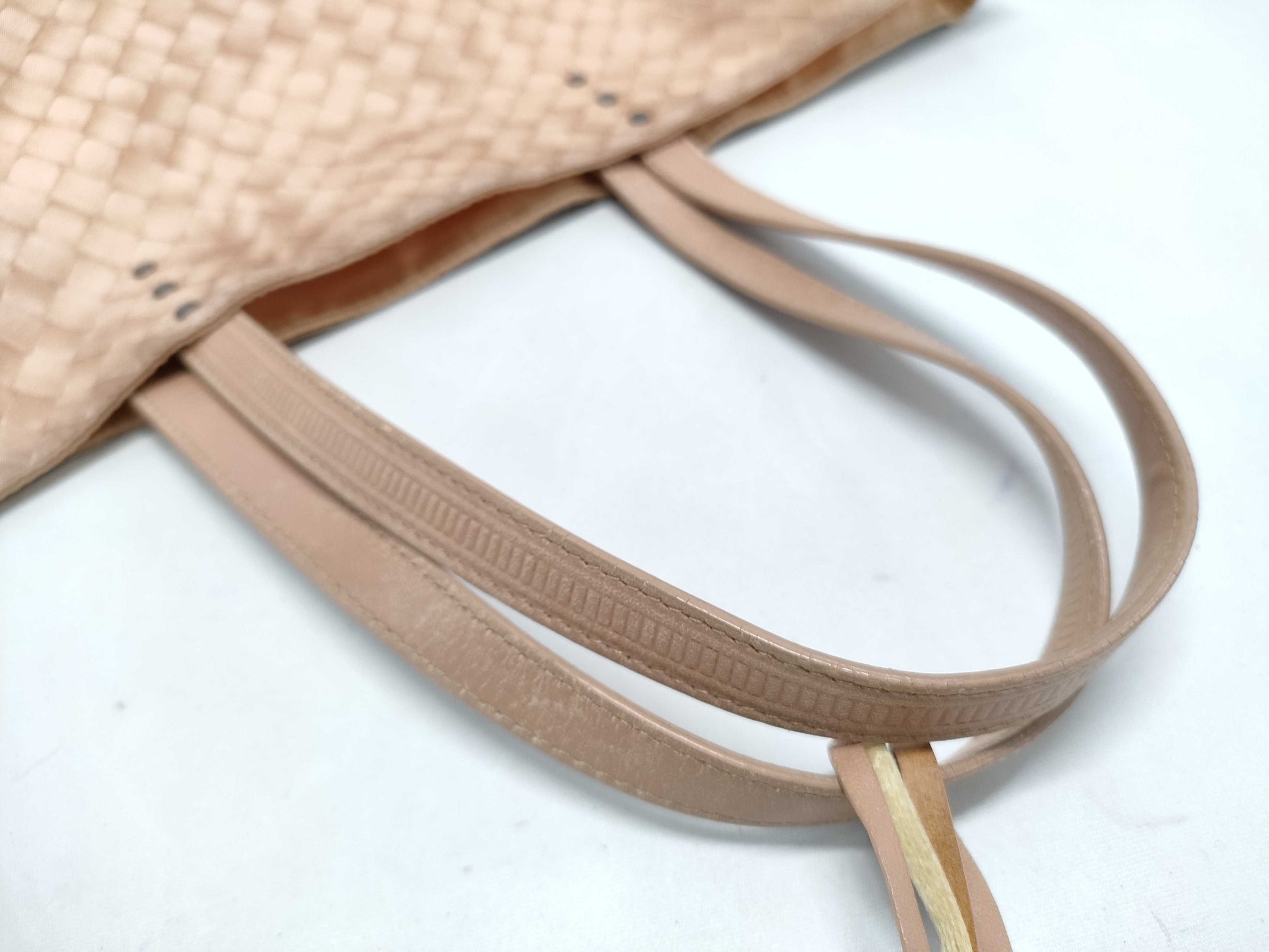 BOTTEGA VENETA Bottega Intreccio Nylon Handbag Orange Handbag Tote Bag