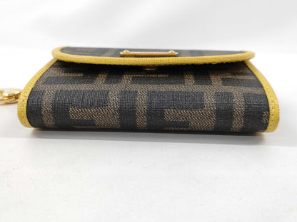 FENDI Zucca pattern wallet, yellow