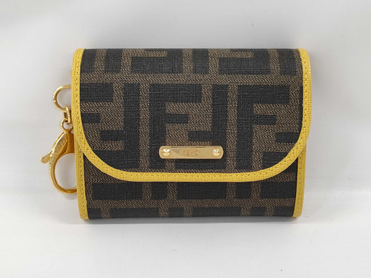 FENDI Zucca pattern wallet, yellow