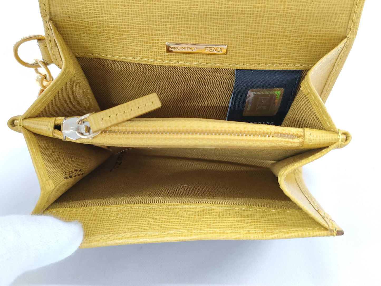 FENDI Zucca pattern wallet, yellow