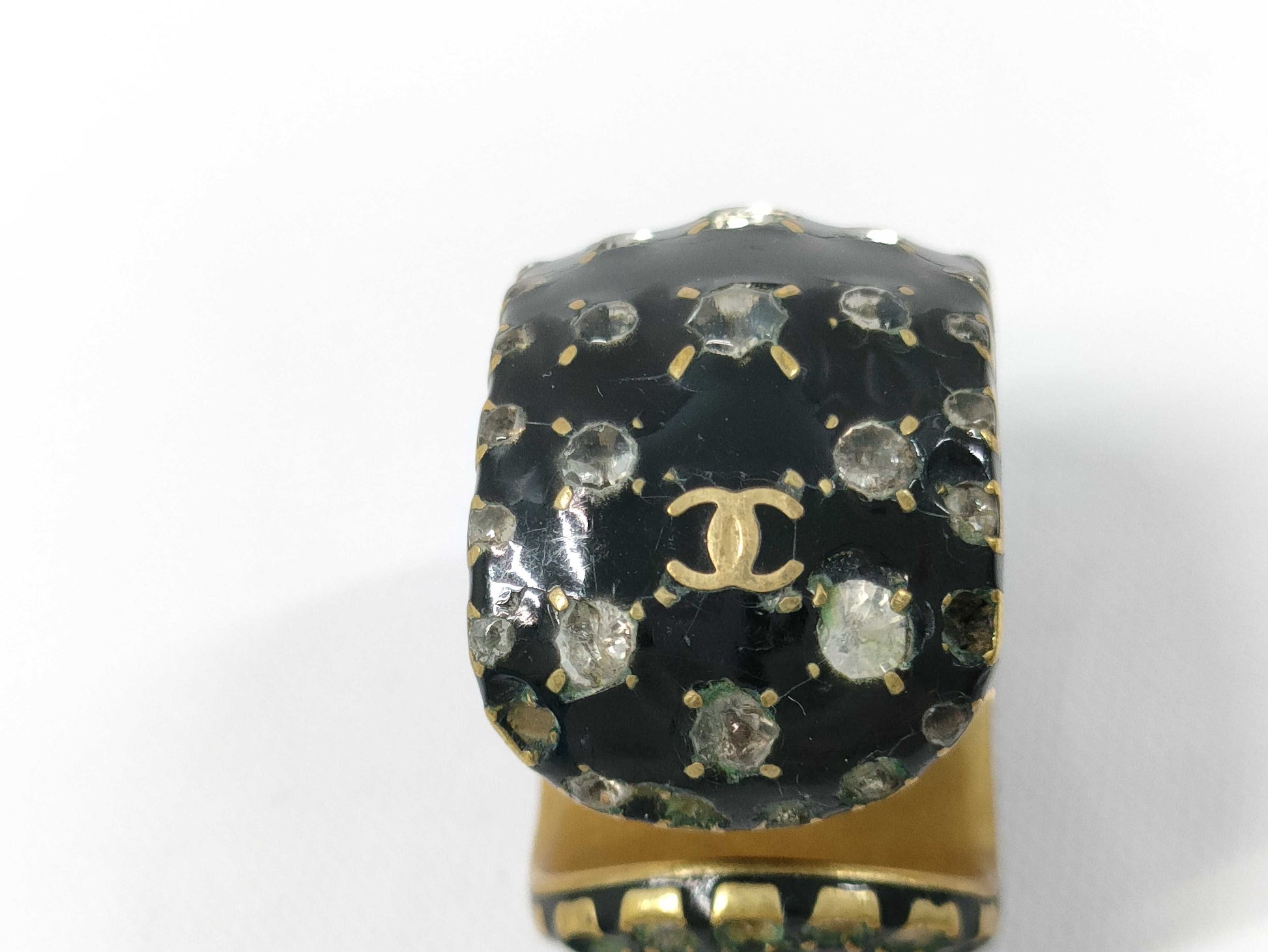 CHANEL Rhinestone Ring