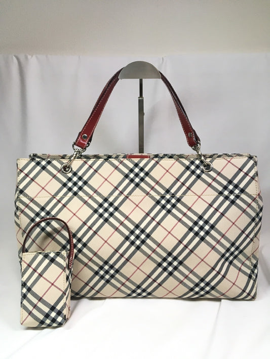 BURBERRY Nova Check Handbag with Pouch