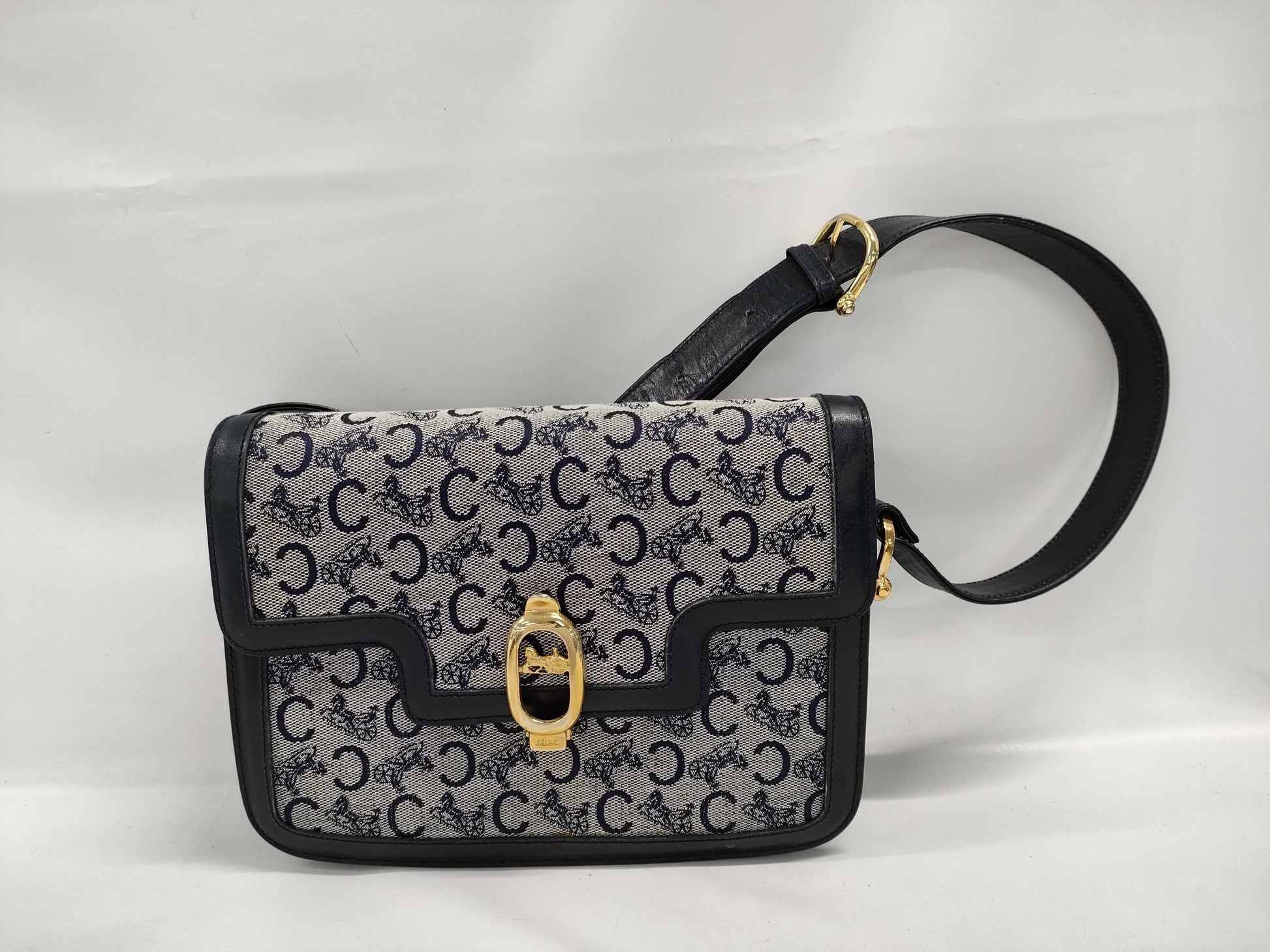 CELINE C Sulky Shoulder Bag, Carriage Shoulder Bag