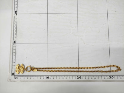 CHANEL CHANEL Coco Mark Matelasse Gold Necklace