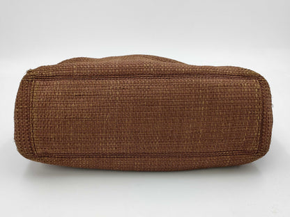 CHANEL Wooden Handle Basket Bag Brown No. 6 Tote Bag