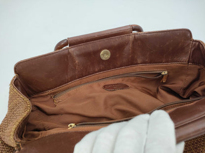 CHANEL Wooden Handle Basket Bag Brown No. 6 Tote Bag