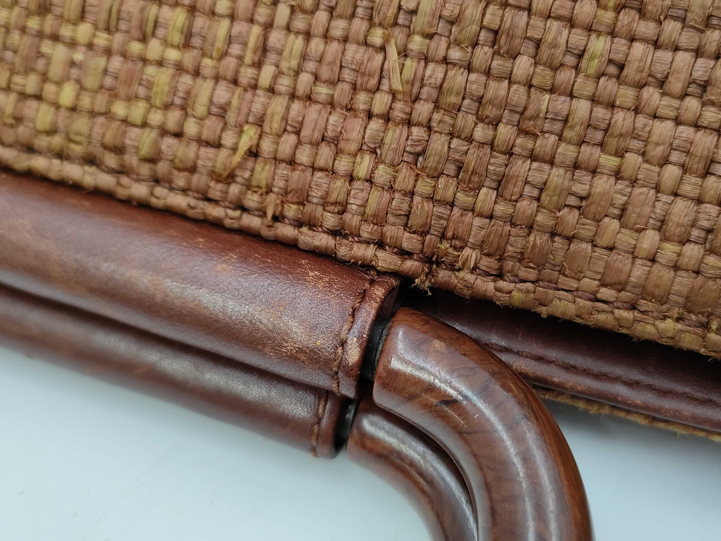 CHANEL Wooden Handle Basket Bag Brown No. 6 Tote Bag