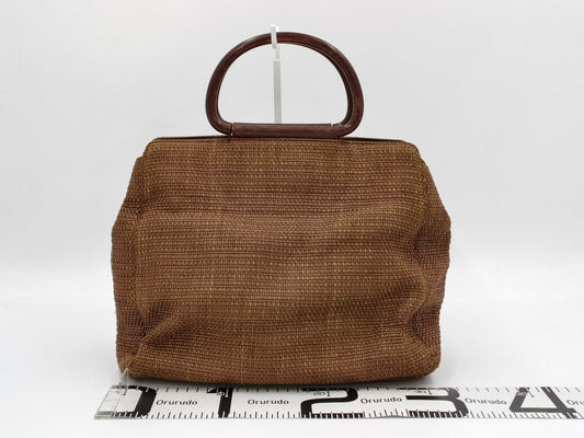 CHANEL Wooden Handle Basket Bag Brown No. 6 Tote Bag