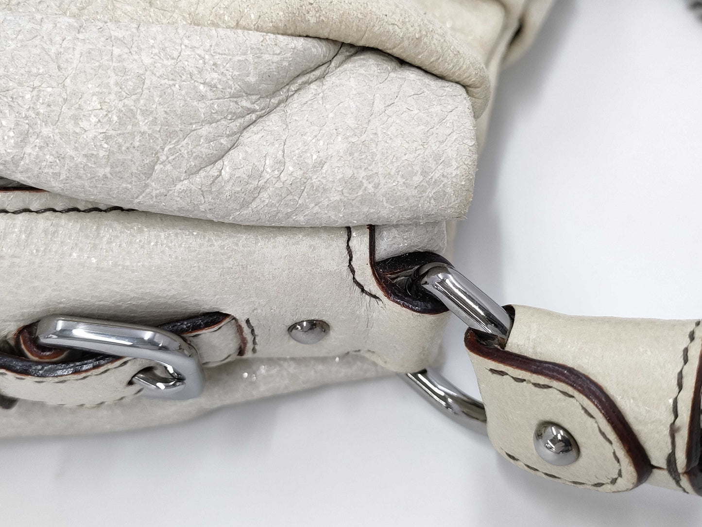 PRADA Prada Chain Beige Shoulder Bag