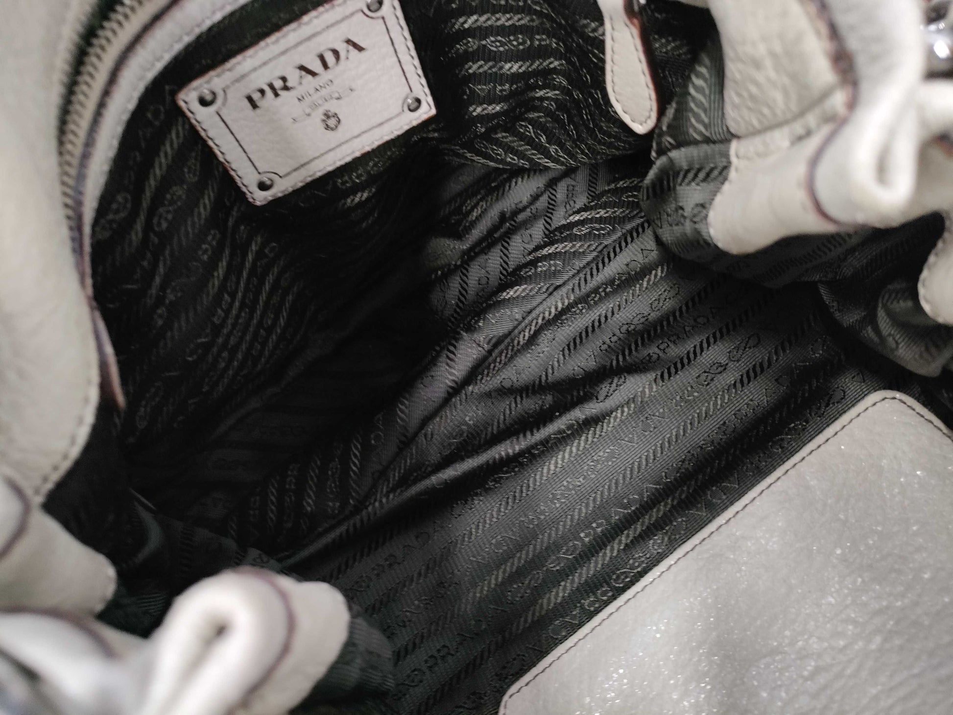PRADA Prada Chain Beige Shoulder Bag