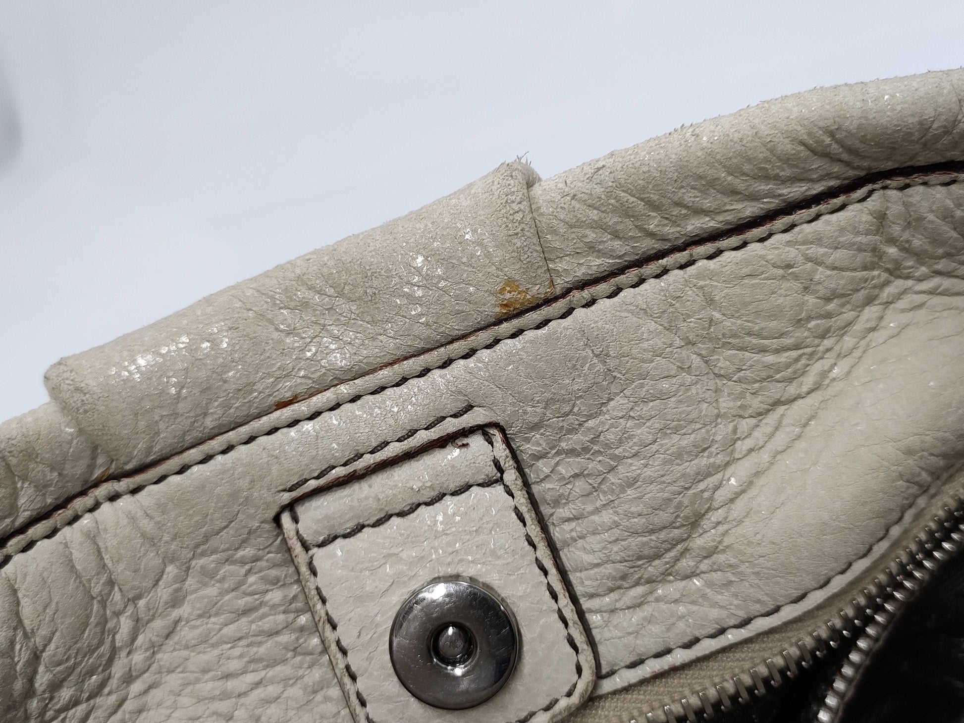 PRADA Prada Chain Beige Shoulder Bag