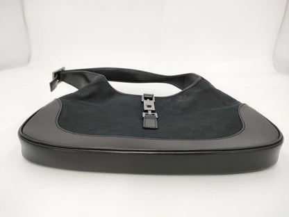 GUCCI GG Canvas Jackie Black One-Shoulder Shoulder Bag