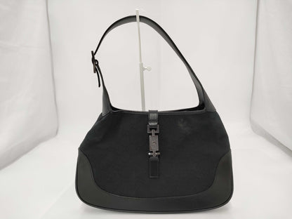 GUCCI GG Canvas Jackie Black One-Shoulder Shoulder Bag