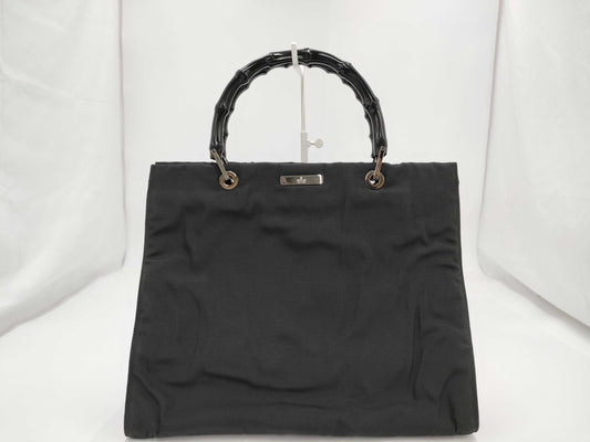 GUCCI Bamboo Canvas Tote Bag