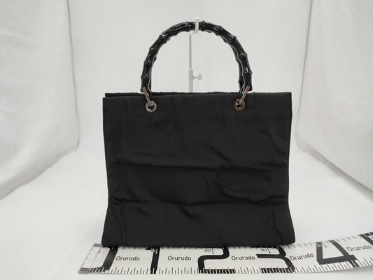 GUCCI Bamboo Canvas Tote Bag